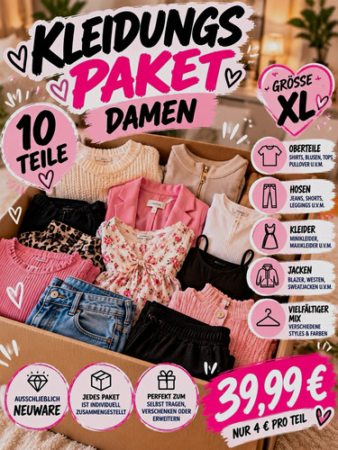 10x damen kleidung xl - 10x, gr.